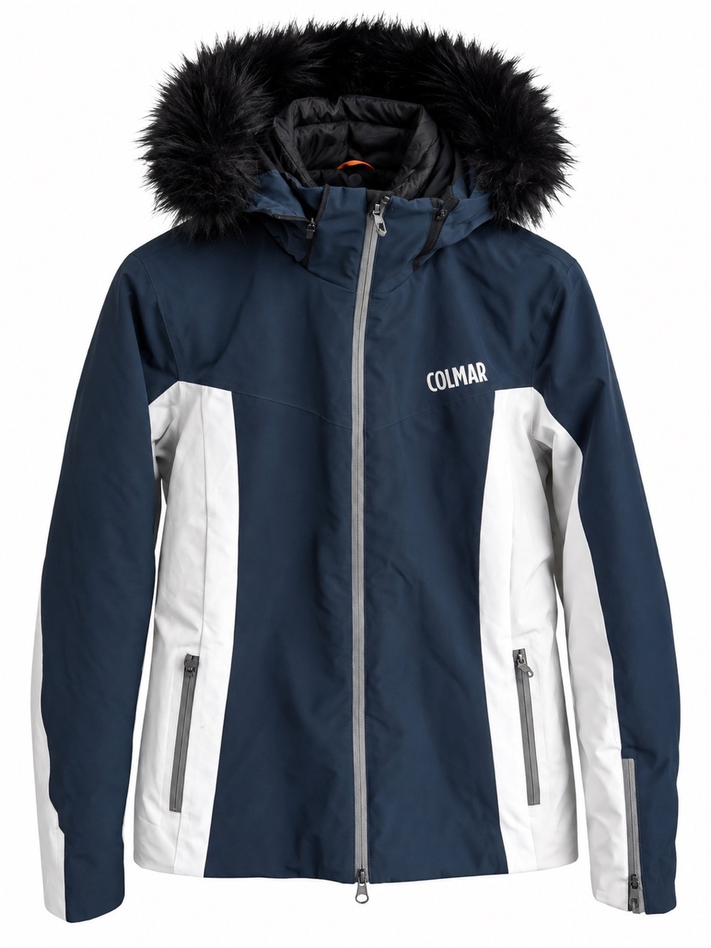 Colmar Navy Blue & White Hooded Ski Jacket Coat Size 44 (US M)